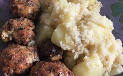 Plněné žampiony s brambory a jáhlami (vegetarian)