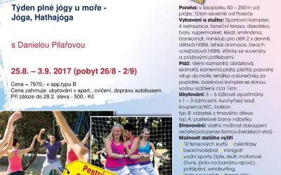 25. 8. – 3. 9. 2017: Jógování v chorvatské Lanterně s Danielou